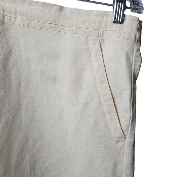 Cubavera Mens XX-Large Beige Linen-Blend Pants With Drawstring And Button Closur - Picture 3 of 7